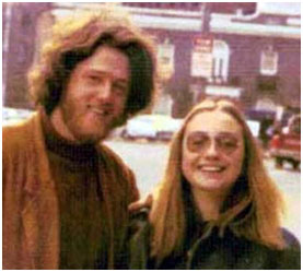 Bill Clinton and Hillary, early on in their relationship