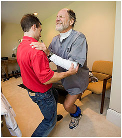 Jon Corzine getting taken care of after his auto accident