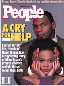 Mike Tyson and Robin Givens on Cover of people magazine